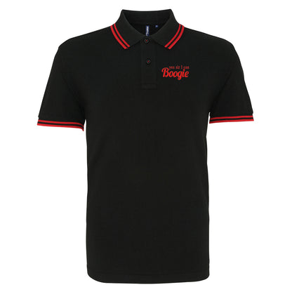 Yes Sir I Can Boogie Retro 70s 80s Disco Dancing Tipped Polo Shirt