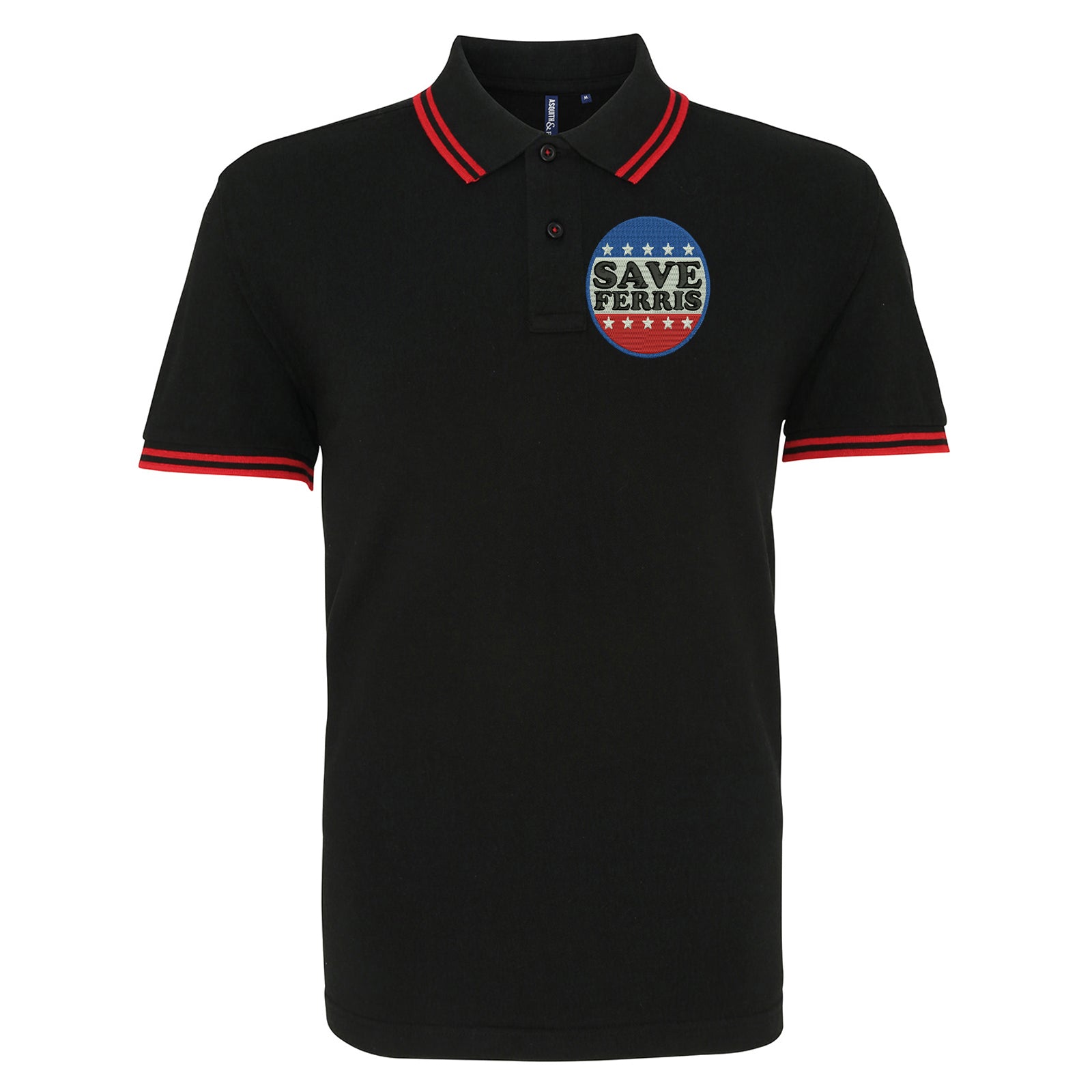 Save Ferris Punk Rock Tipped Polo Shirt