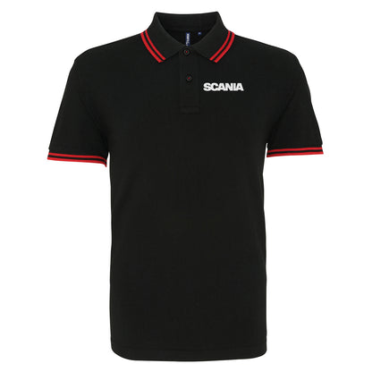 Scania Trucks Tipped Polo Shirt