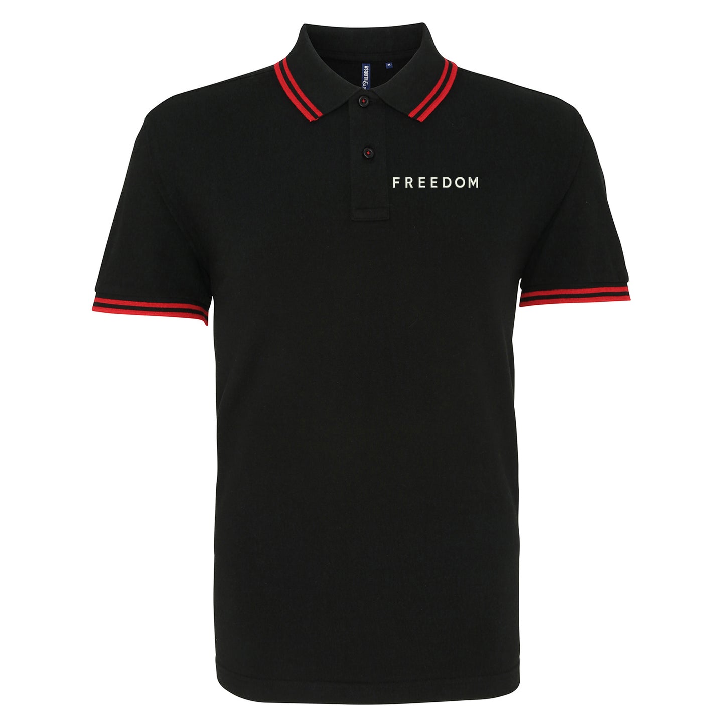 Freedom Charlie Kirk Tipped Polo Shirt