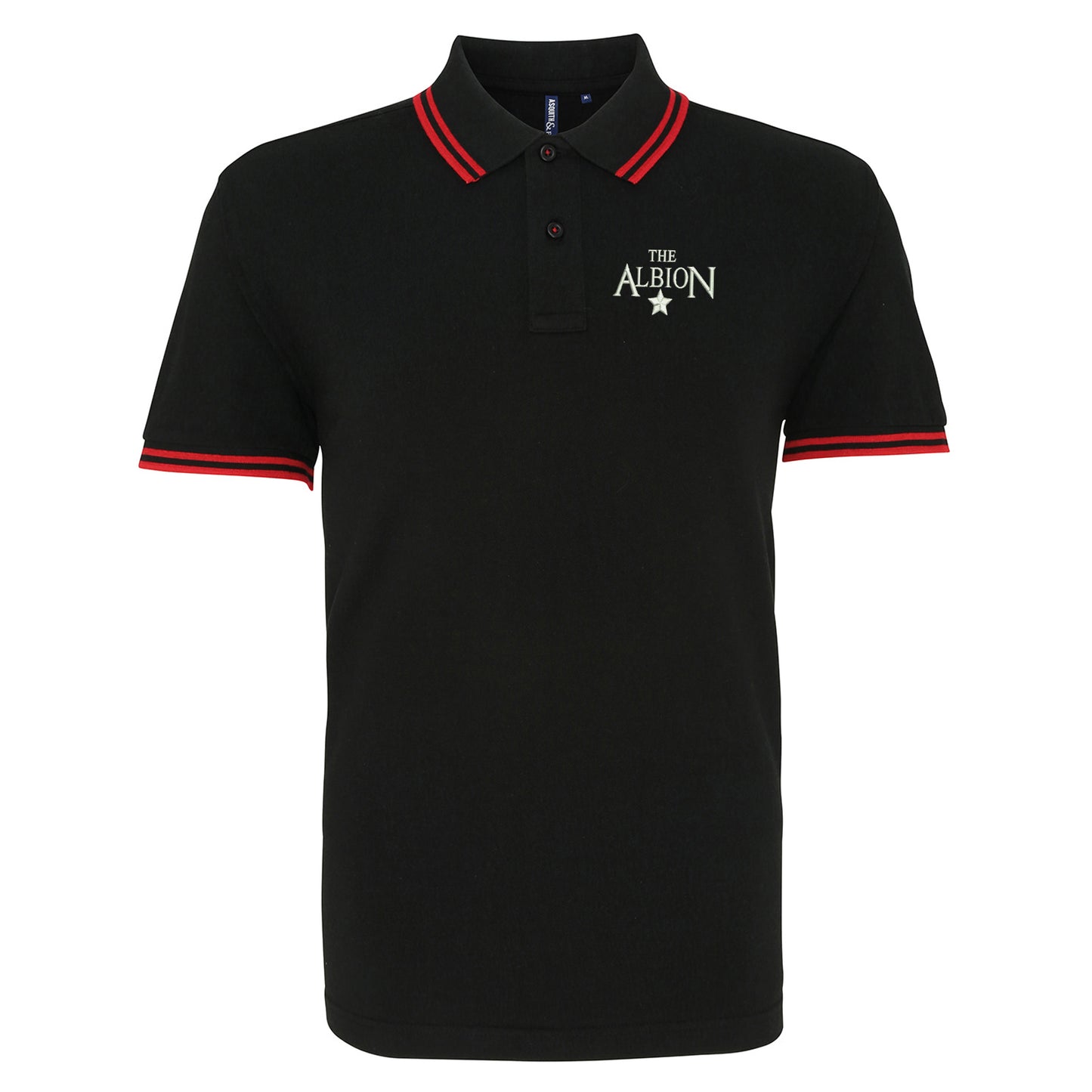 The Albion Embroidered Tipped Polo Shirt