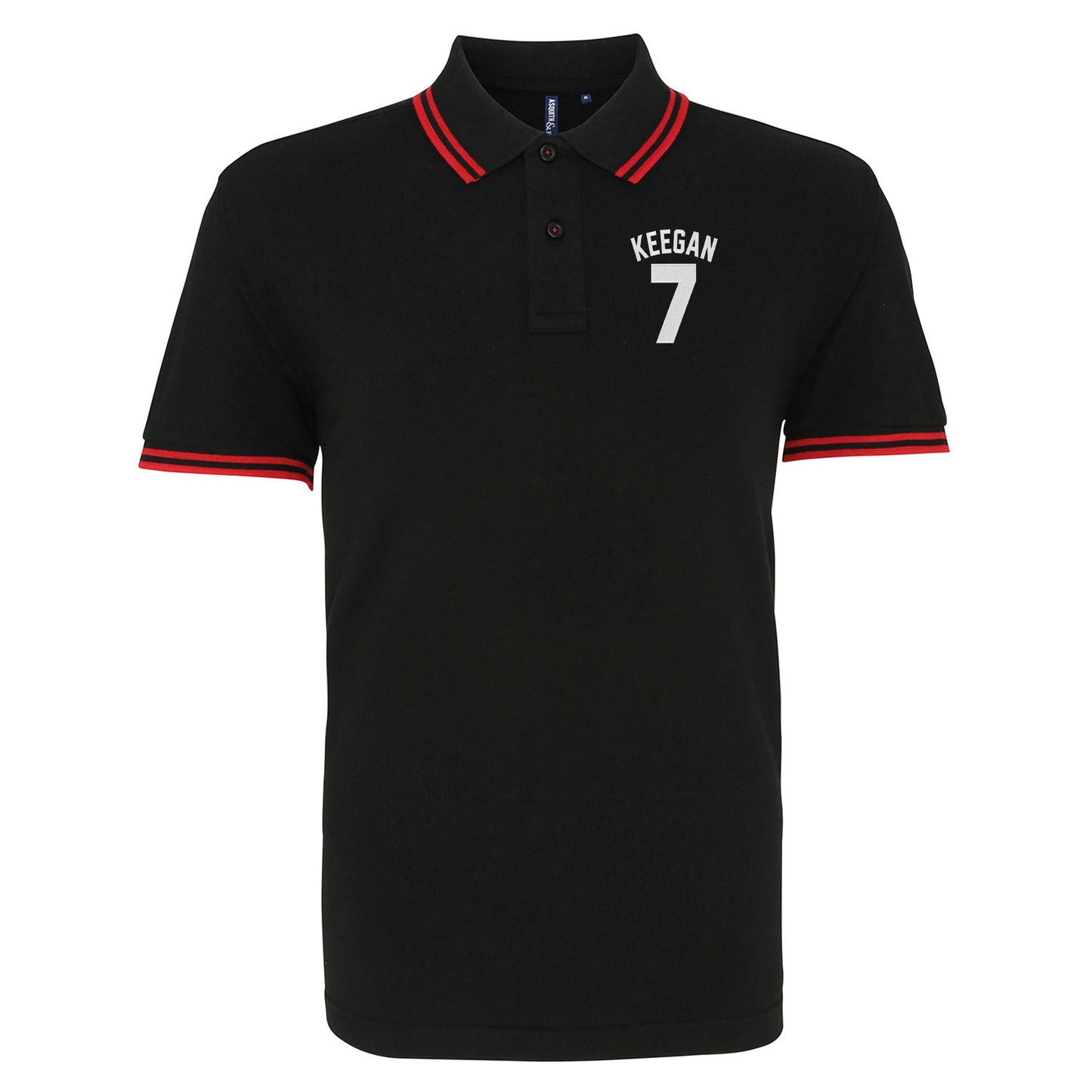 Kevin Keegan Football Tipped Polo Shirt 