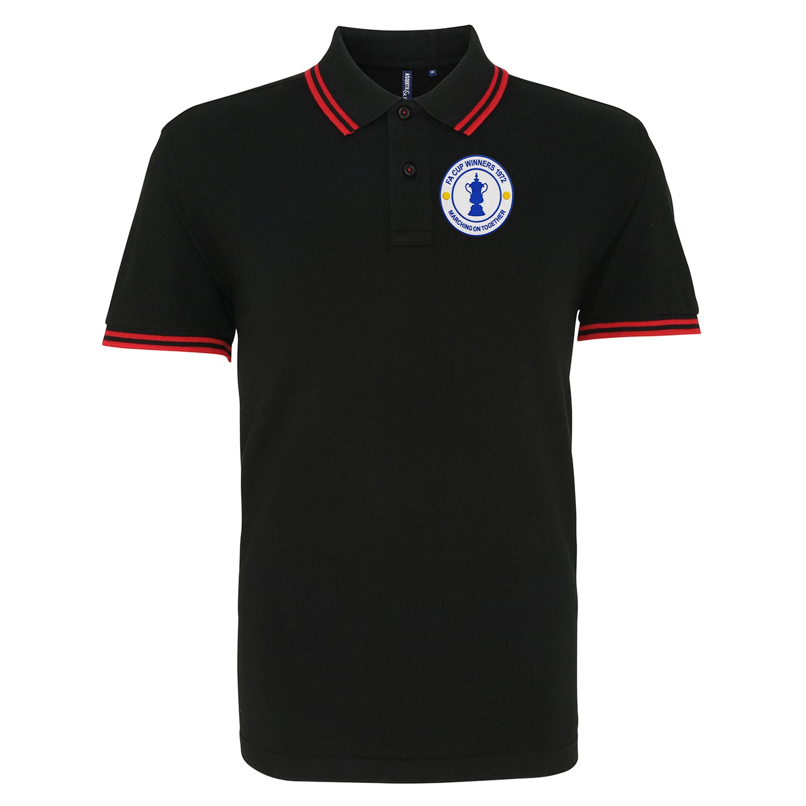Old School Leeds United Tipped Polo Shirt 