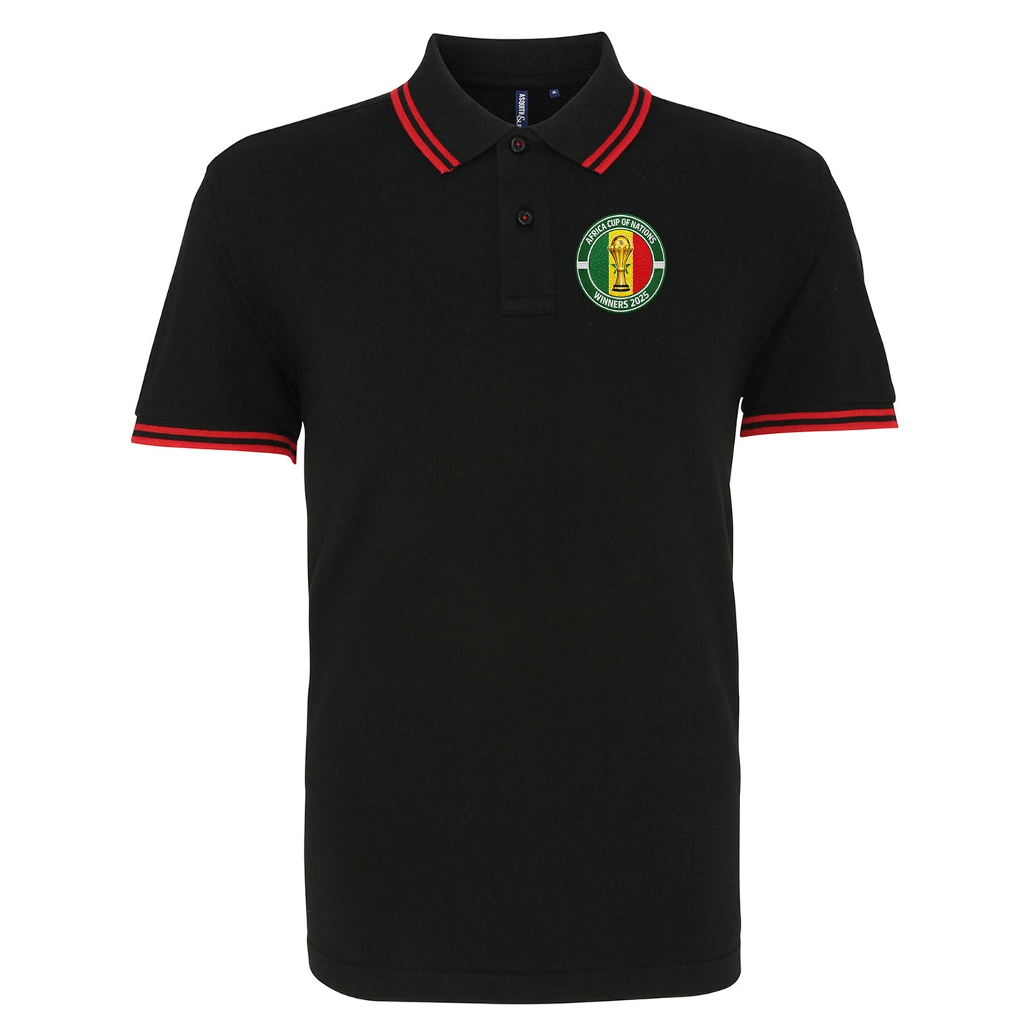 Senegal AFCON Winners 2025 Tipped Polo Shirt