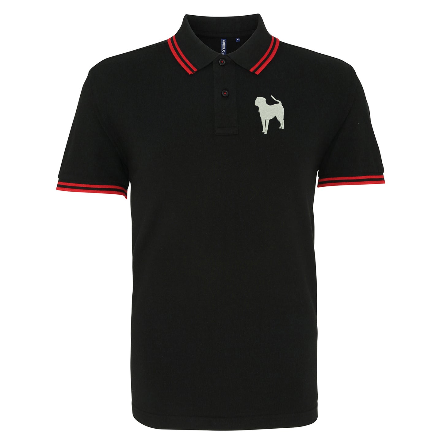 Pit Bull Embroidered Tipped Polo Shirt