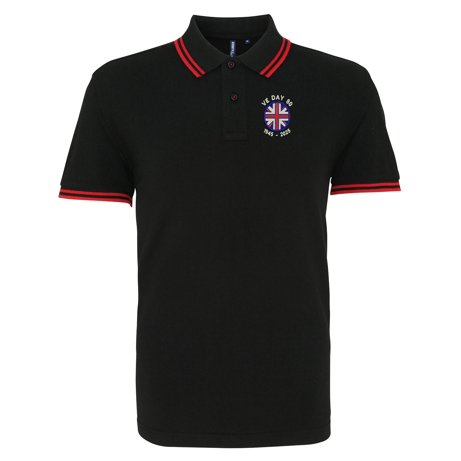 VE Day 80 1945-2025 Tipped Polo Shirt