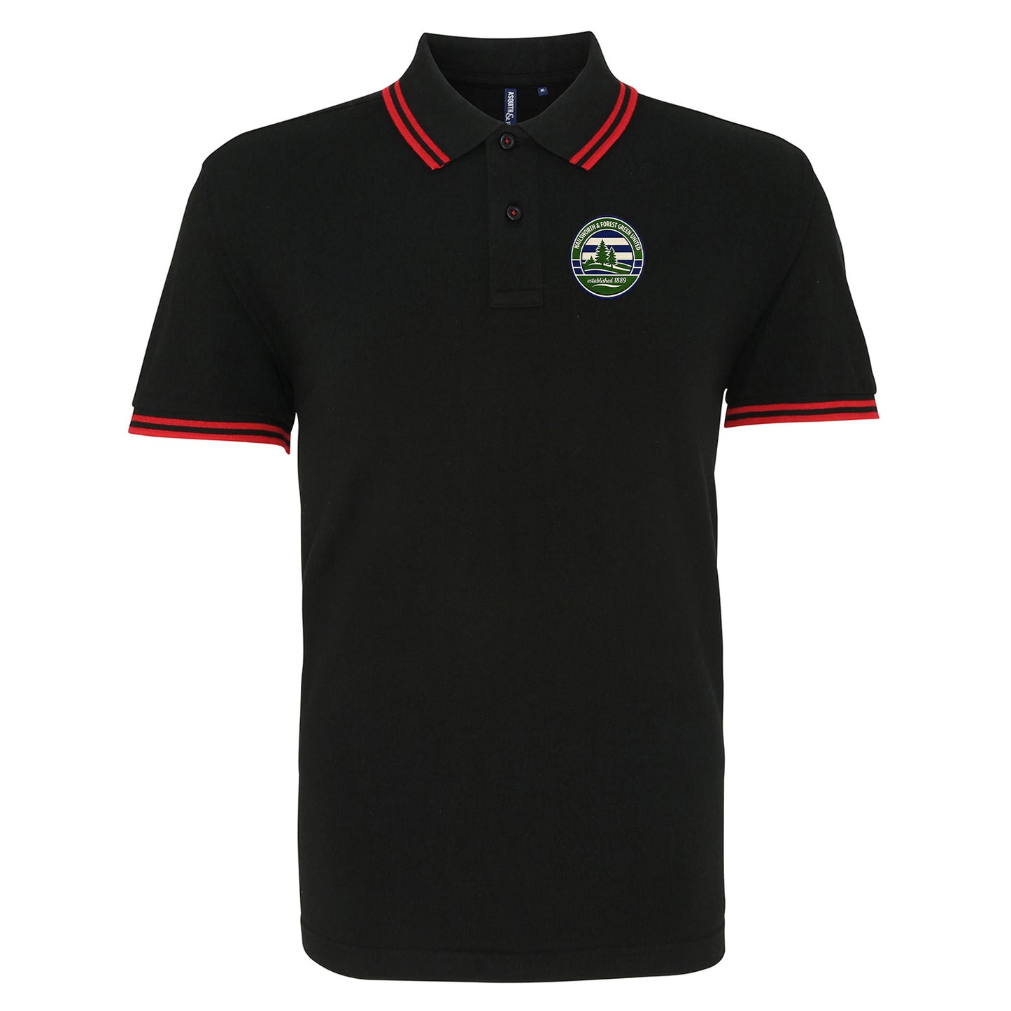 Retro Forest Green Rovers Tipped Polo Shirt
