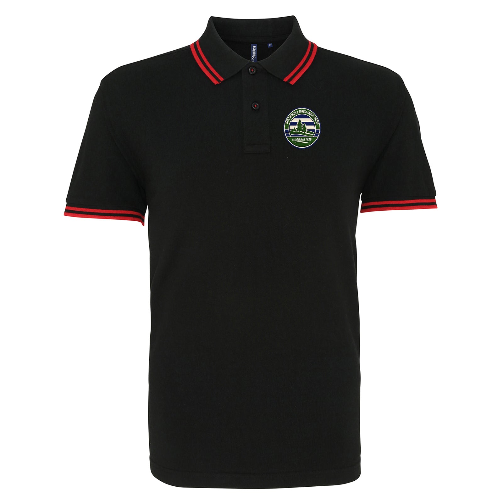 Retro Forest Green Rovers Tipped Polo Shirt