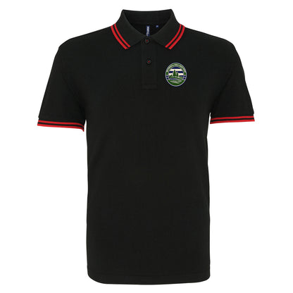 Retro Forest Green Rovers Tipped Polo Shirt