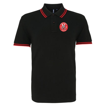 Retro Stoke City Football Tipped Polo Shirt 