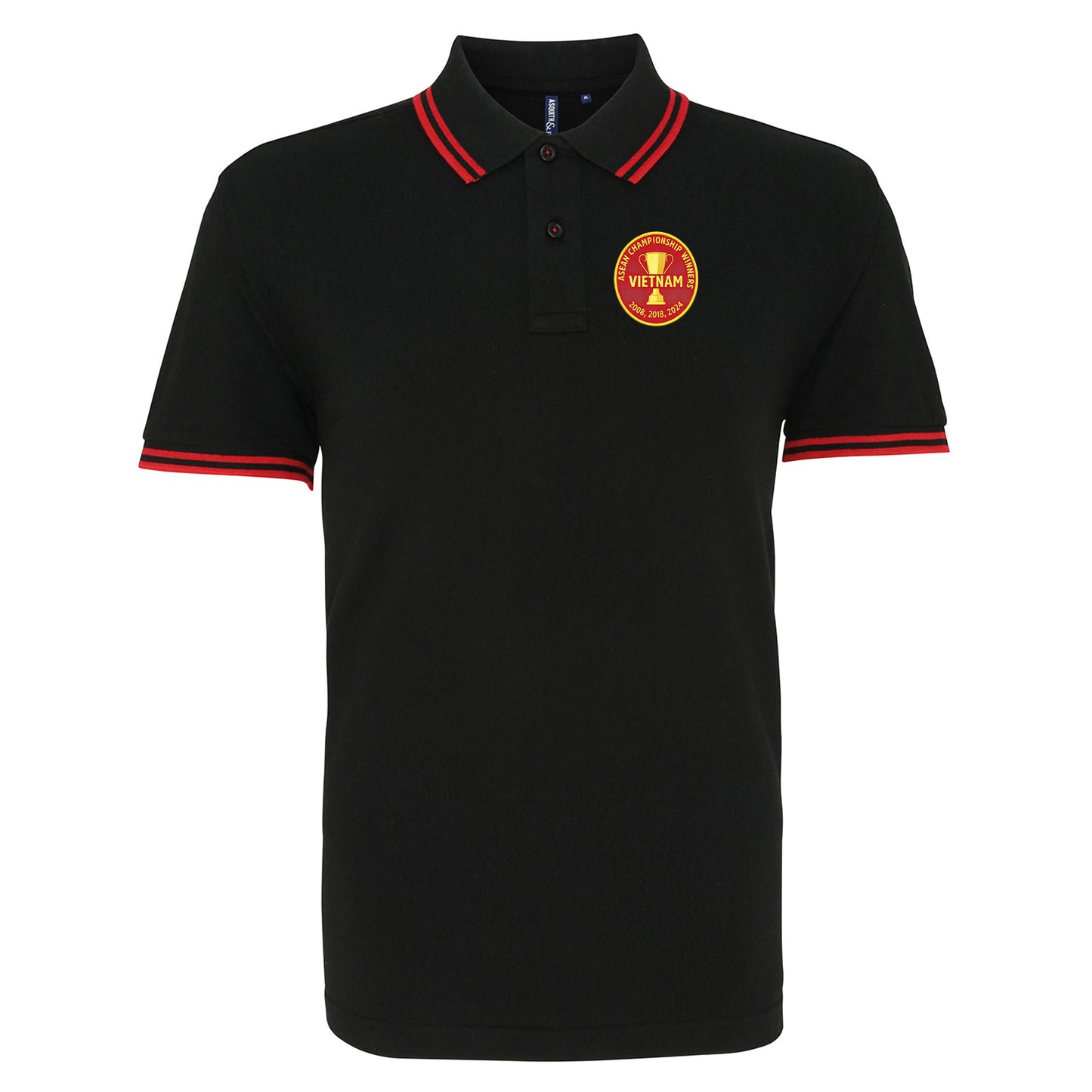 Vietnam Football Tipped Polo Shirt