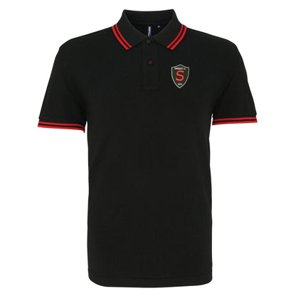 Retro Singers FC Embroidered Tipped Polo Shirt