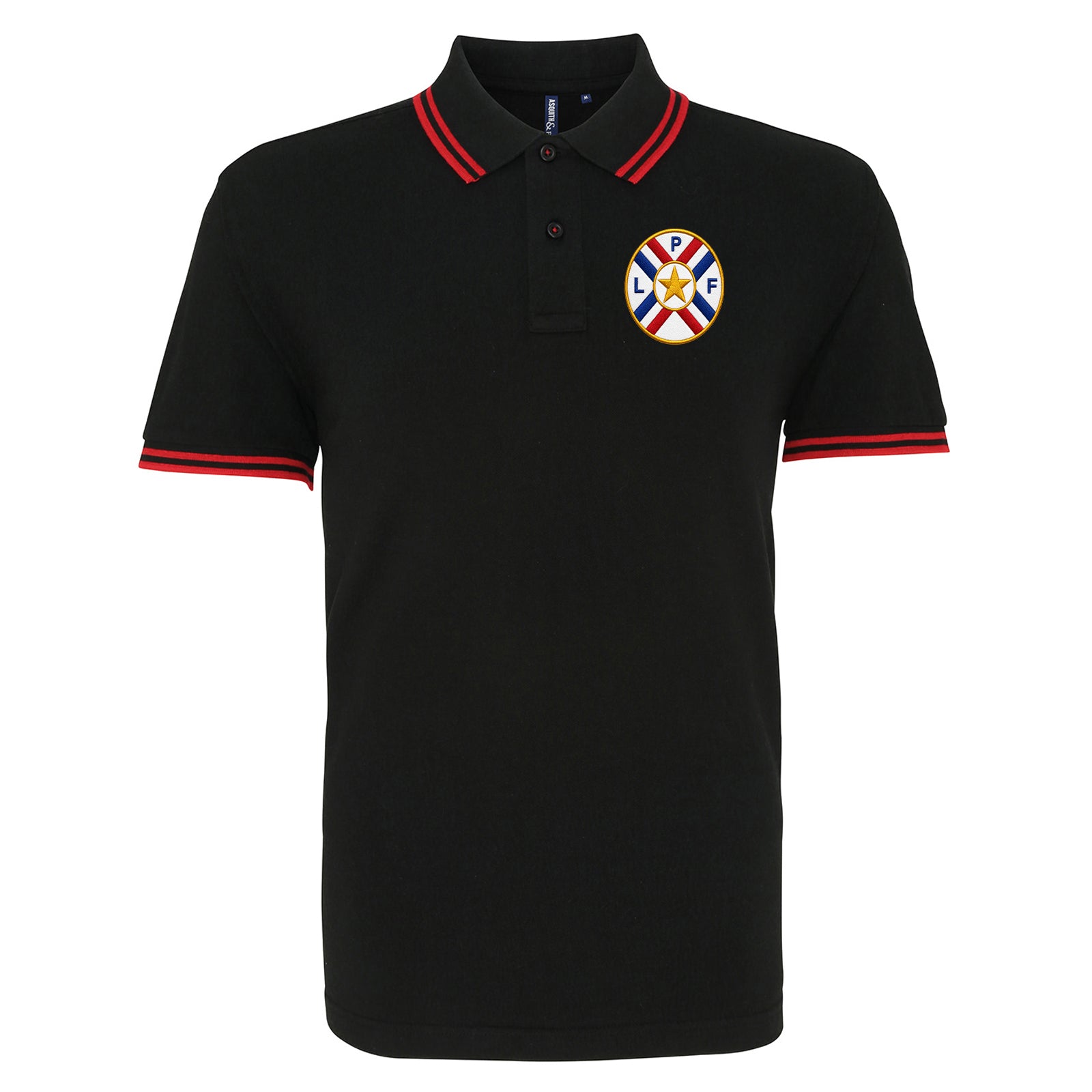 Classic Paraguay Football Tipped Polo Shirt