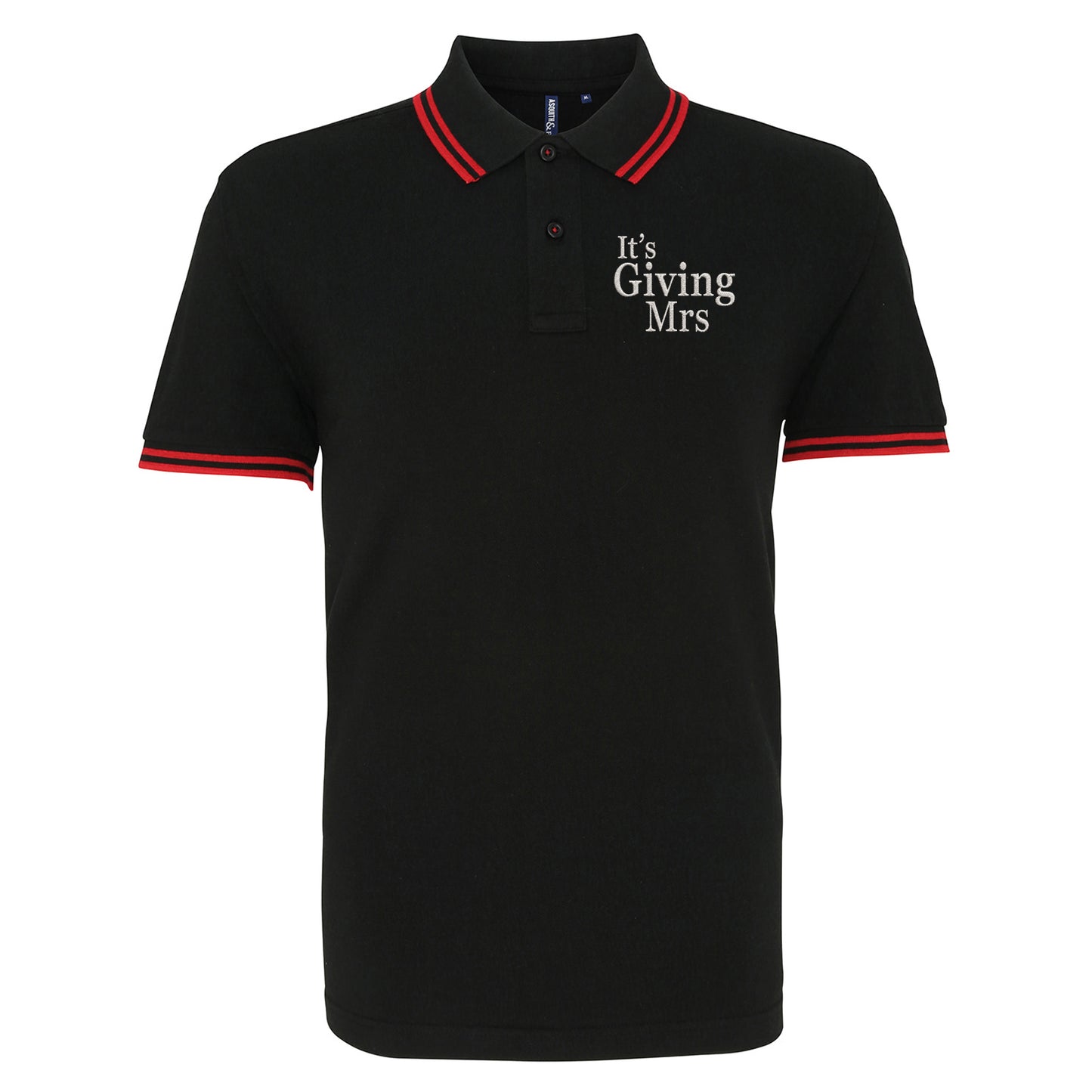 It's Giving Mrs Tipped Polo Shirt