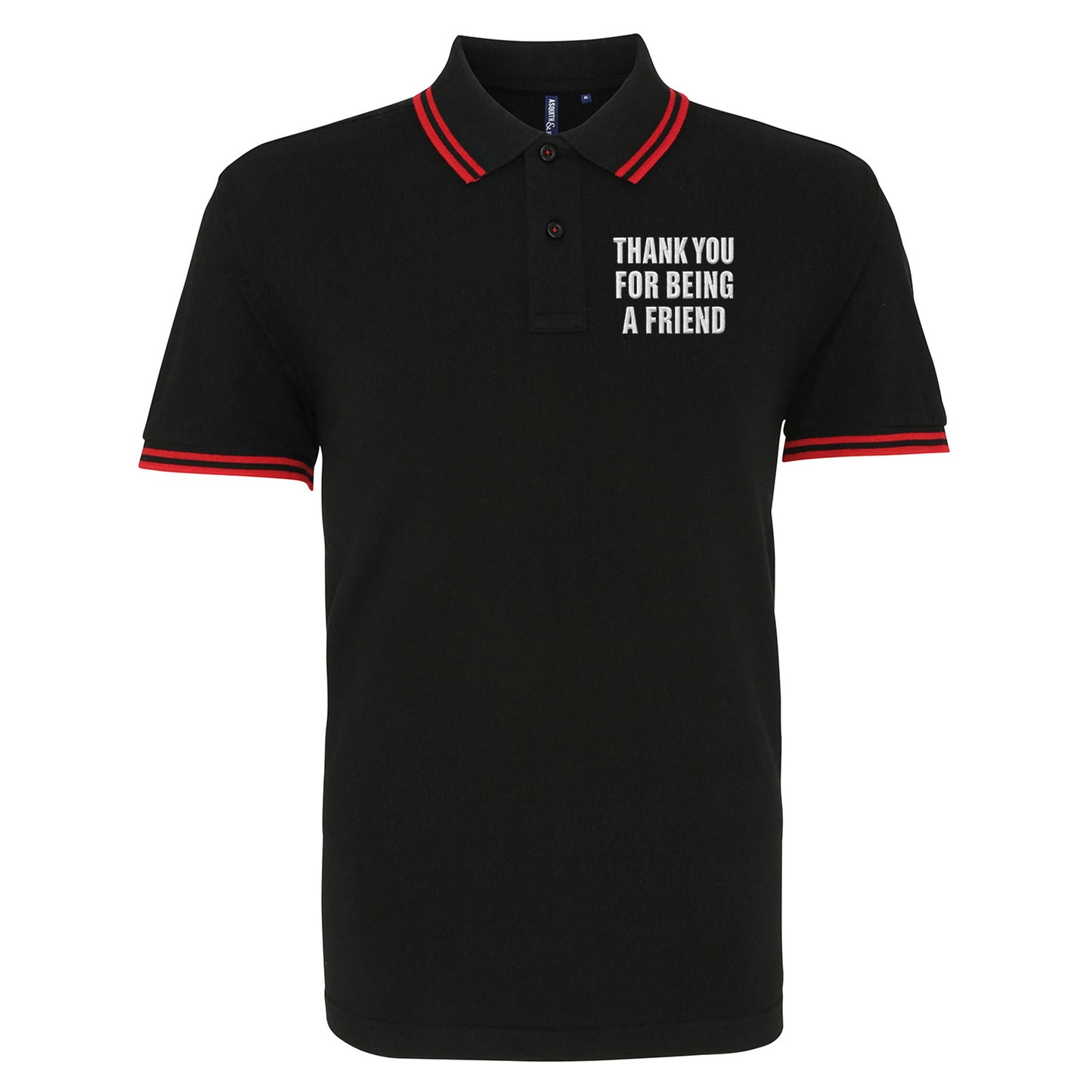 Thank You for Being a Friend Tipped Polo Shirt