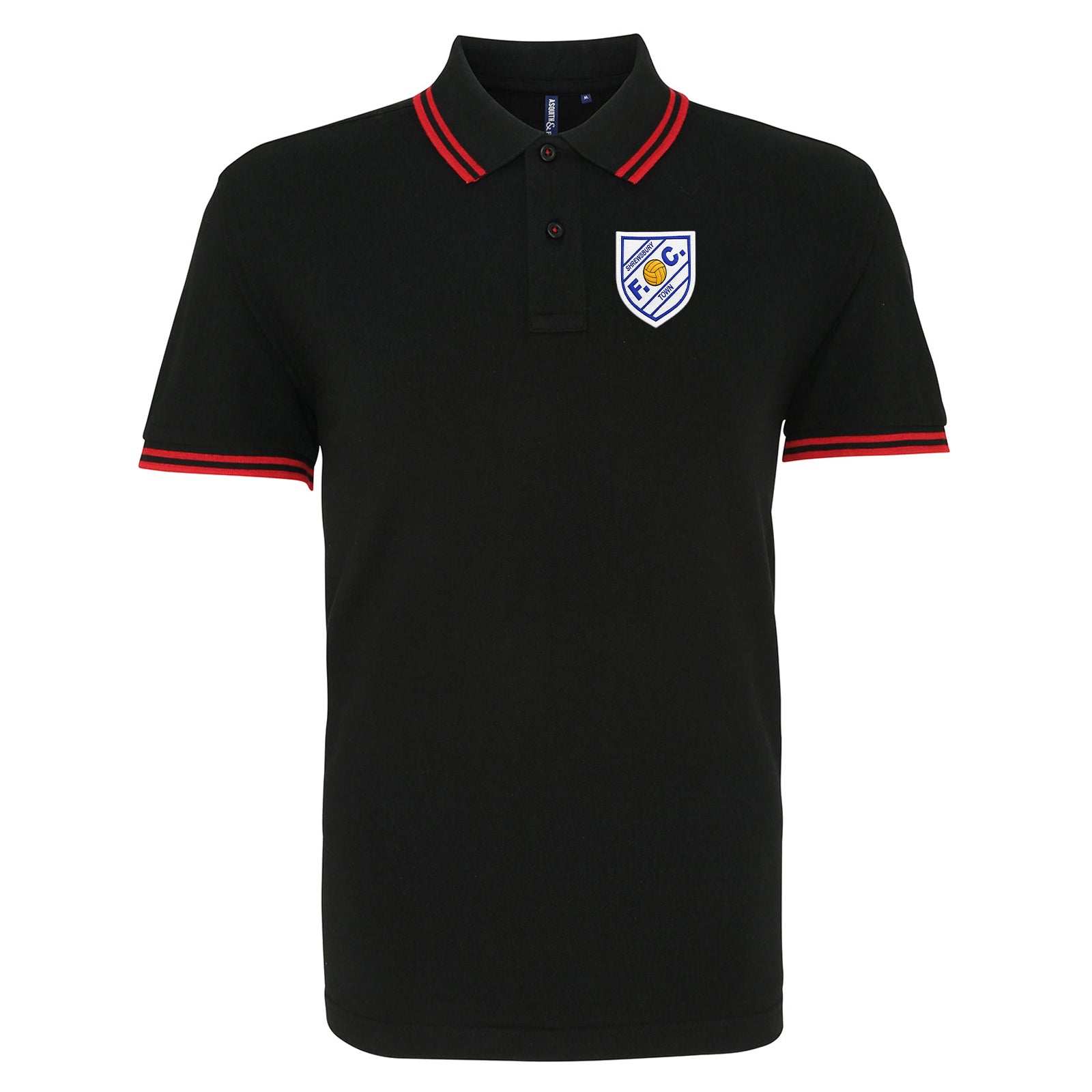 Old School Shrewsbury Town Football Tipped Polo Shirt