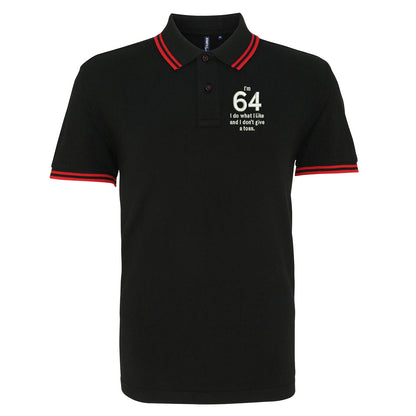 64th Birthday Tipped Polo Shirt 