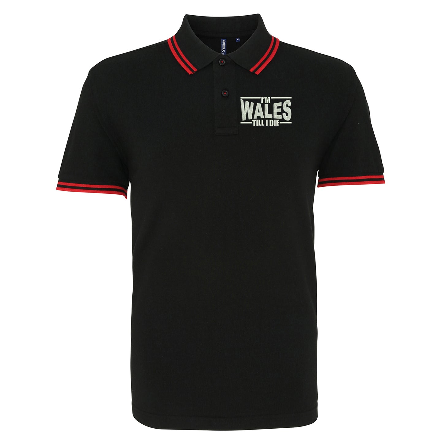 I’m Wales Till I Die Tipped Polo Shirt