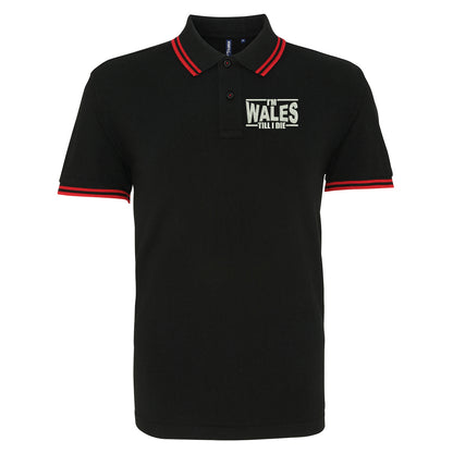 I’m Wales Till I Die Tipped Polo Shirt