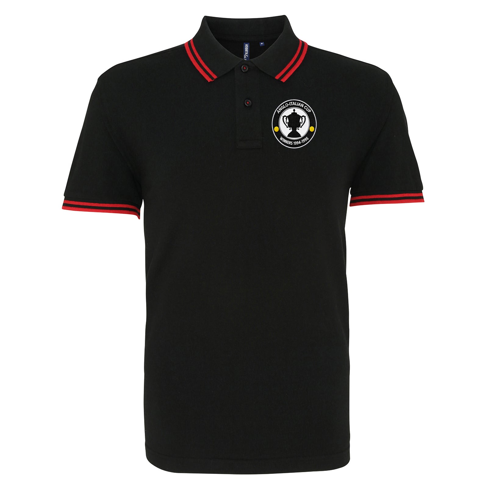 Retro Notts Anglo-Italian Cup Tipped Polo Shirt 