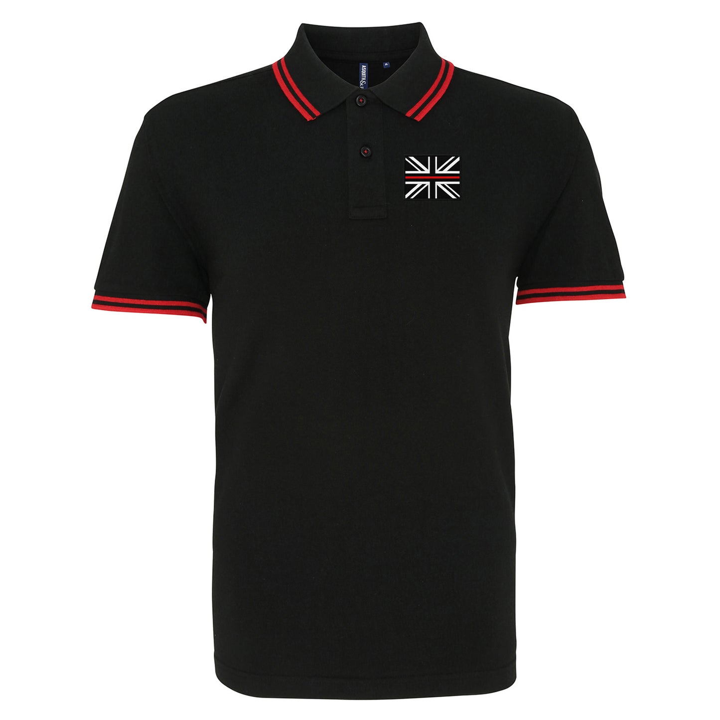 Thin Red Line Union Jack Tipped Polo Shirt