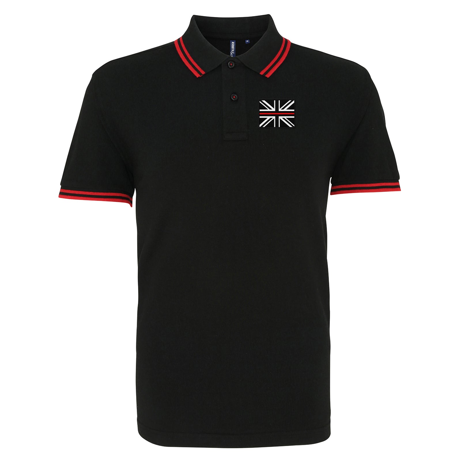 Thin Red Line Union Jack Tipped Polo Shirt