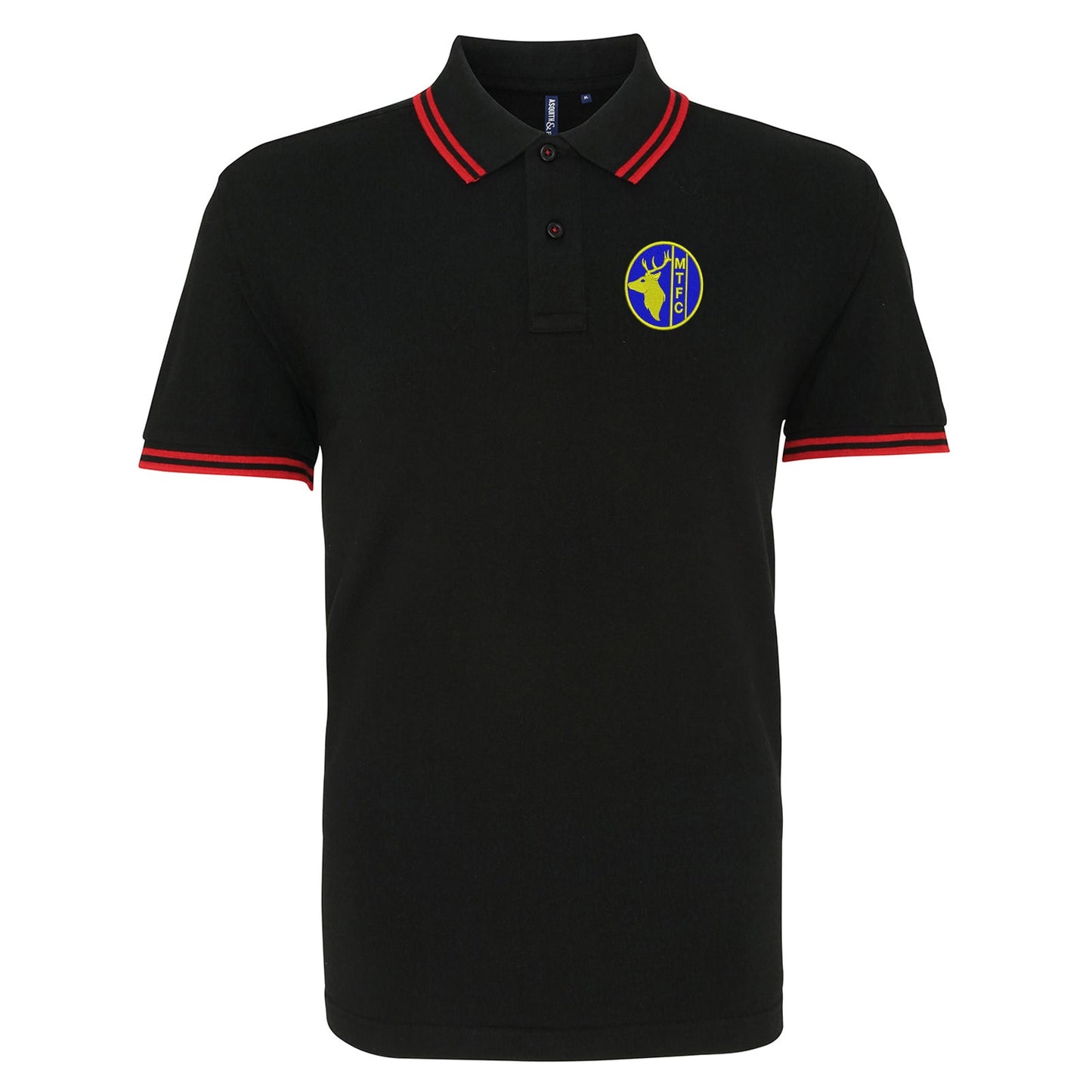 Retro Merthyr Tydfil Embroidered Tipped Polo Shirt
