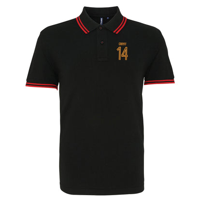 Cruyff 14 Embroidered Tipped Polo Shirt