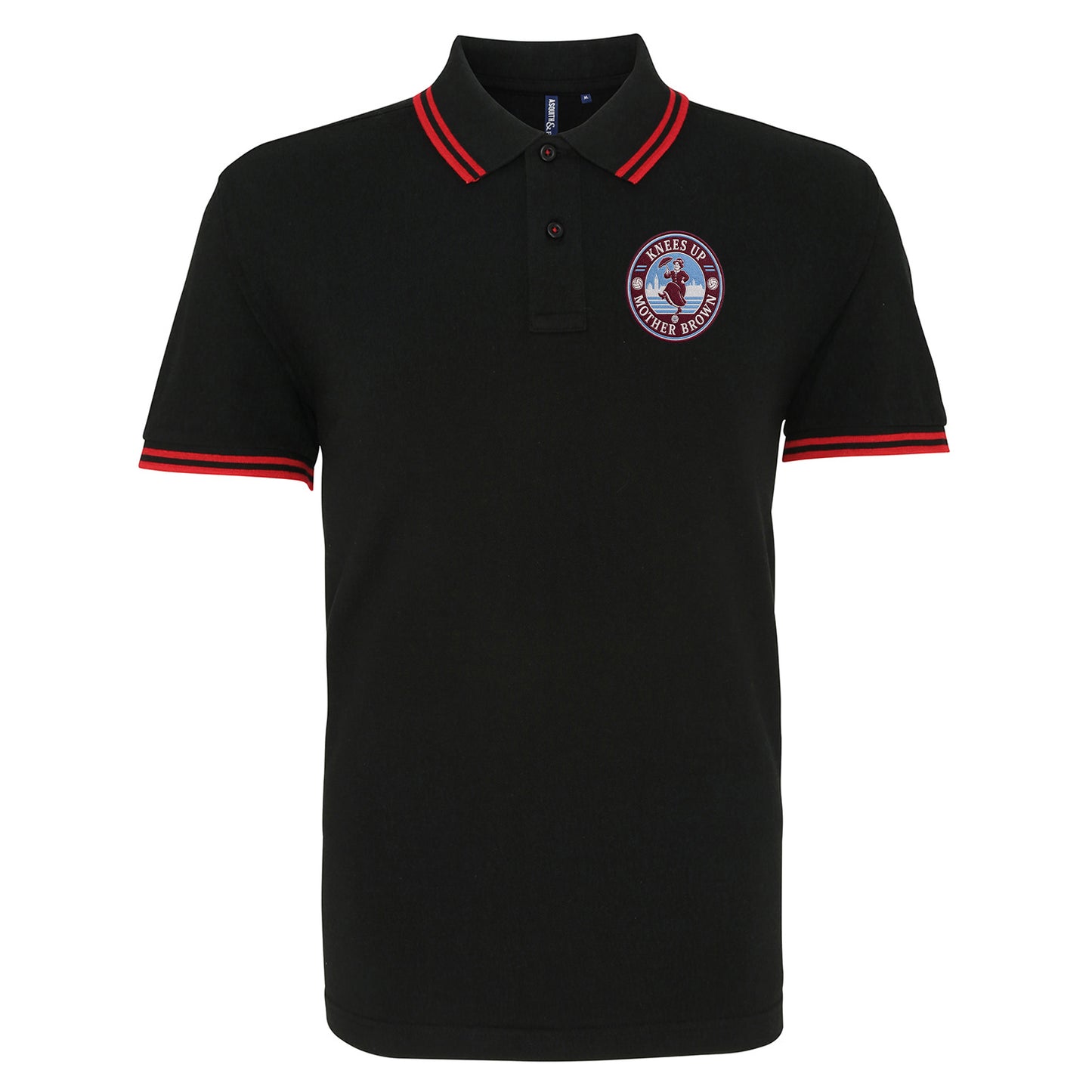 Knees Up Mother Brown West Ham KUMB Tipped Polo Shirt 