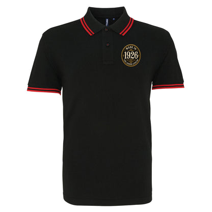 Made in 1926 Birthday Tipped Polo Shirt 