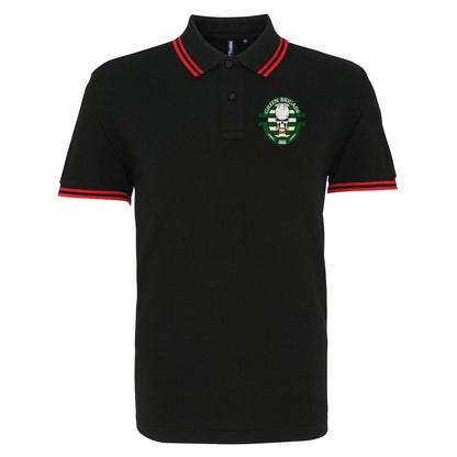 Green Brigade Celtic Football Tipped Polo Shirt 