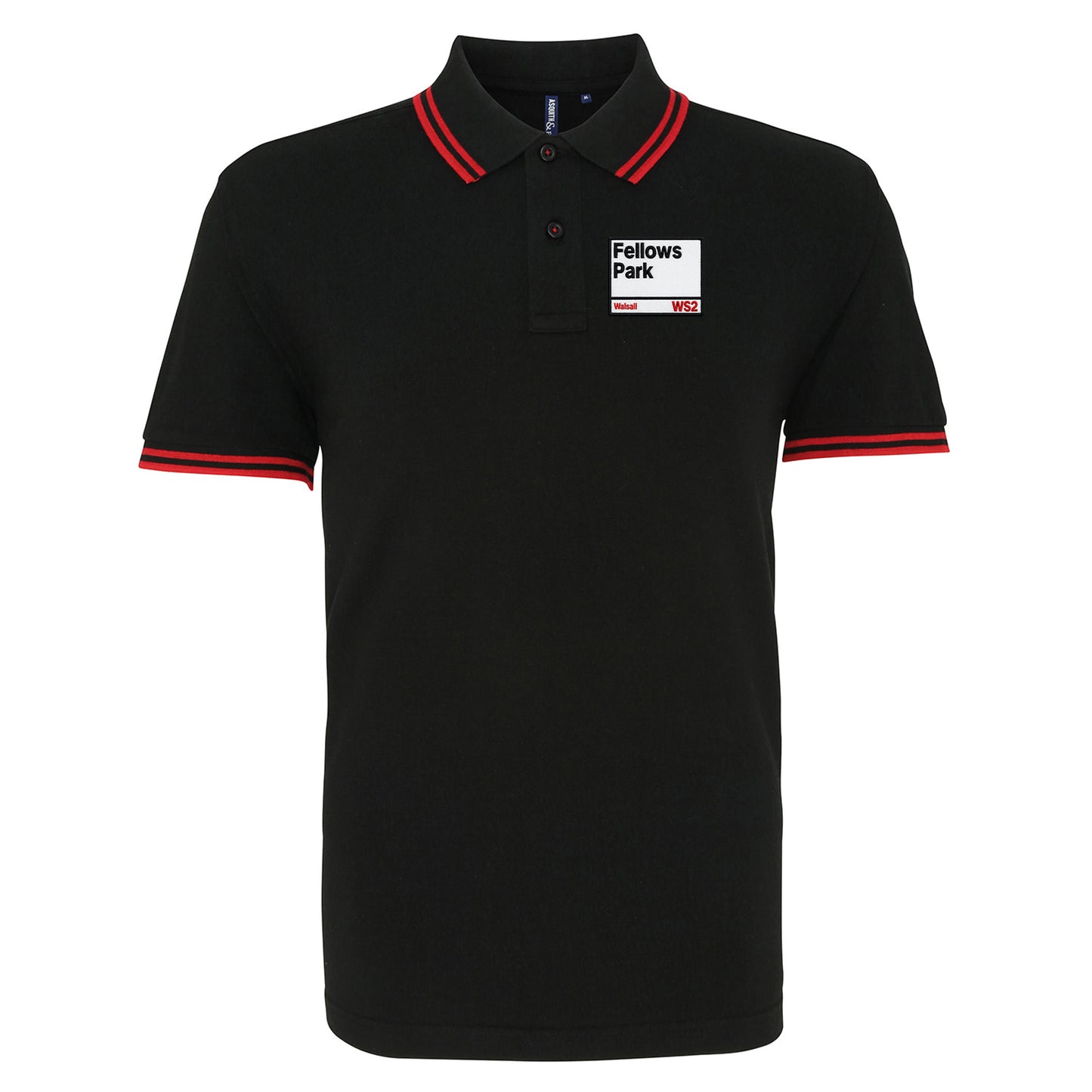 Retro Fellows Park Walsall Football Tipped Polo Shirt