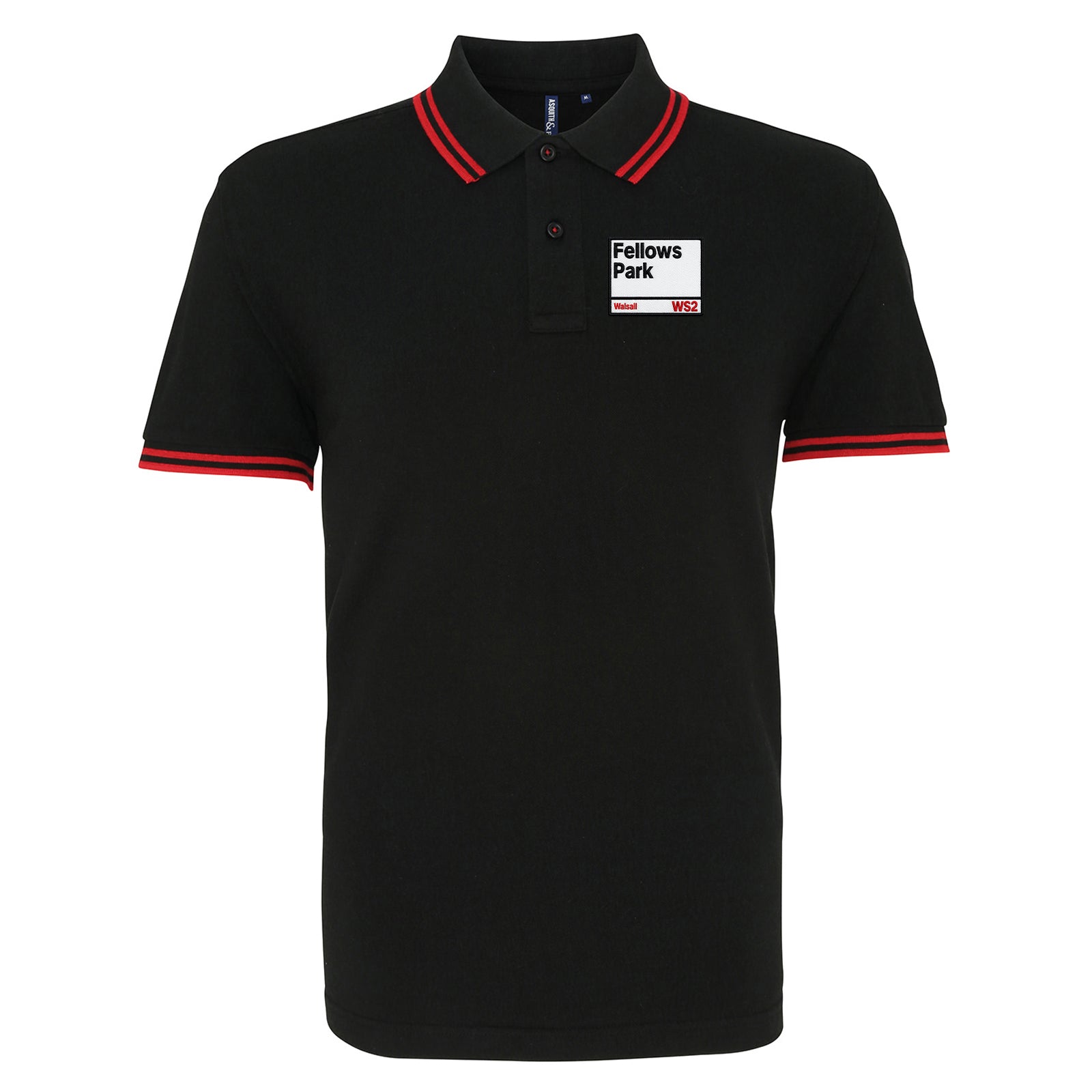 Retro Fellows Park Walsall Football Tipped Polo Shirt