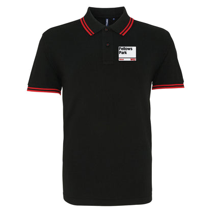 Retro Fellows Park Walsall Football Tipped Polo Shirt