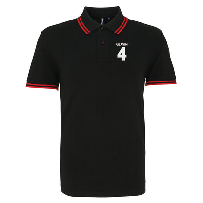 Ronnie Glavin Barnsley Footbal Tipped Polo Shirt 