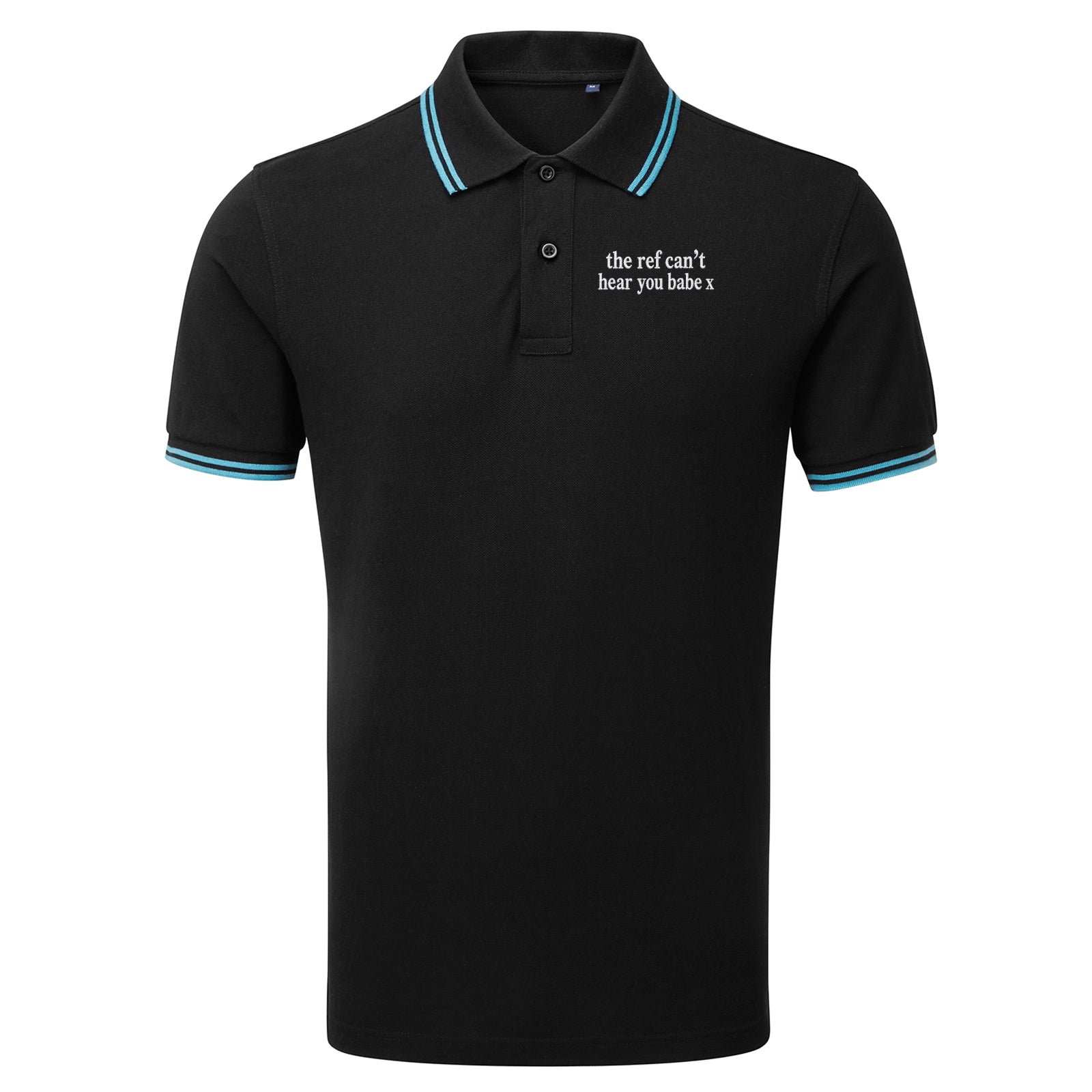 The Ref Can't Hear You Babe x Tipped Polo Shirt 