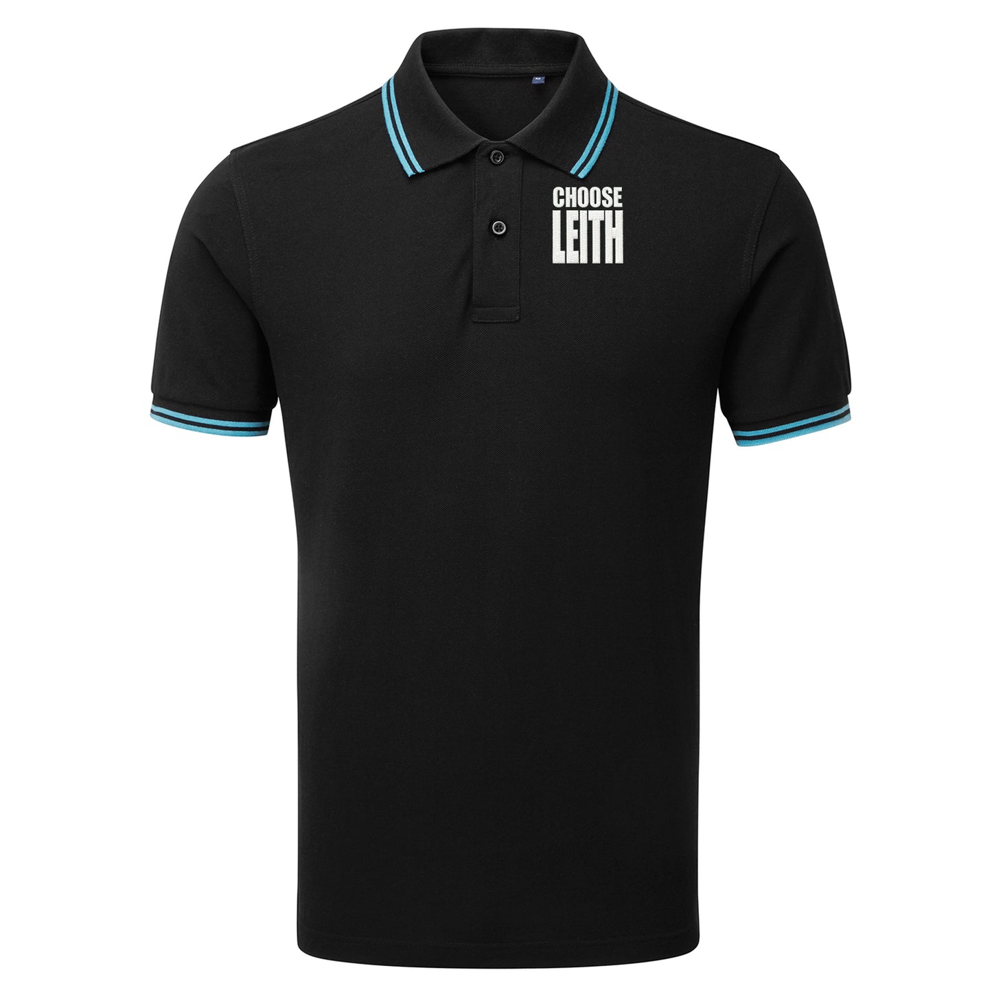 Hibs FC Choose Leith Football Tipped Polo Shirt