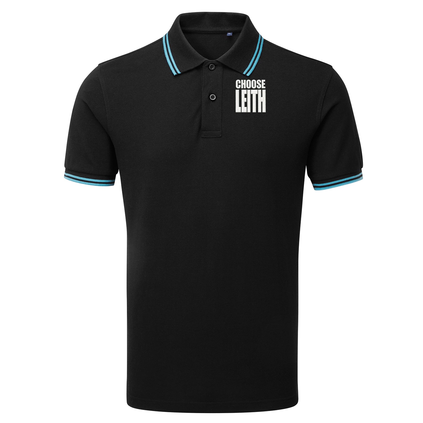 Hibs FC Choose Leith Football Tipped Polo Shirt
