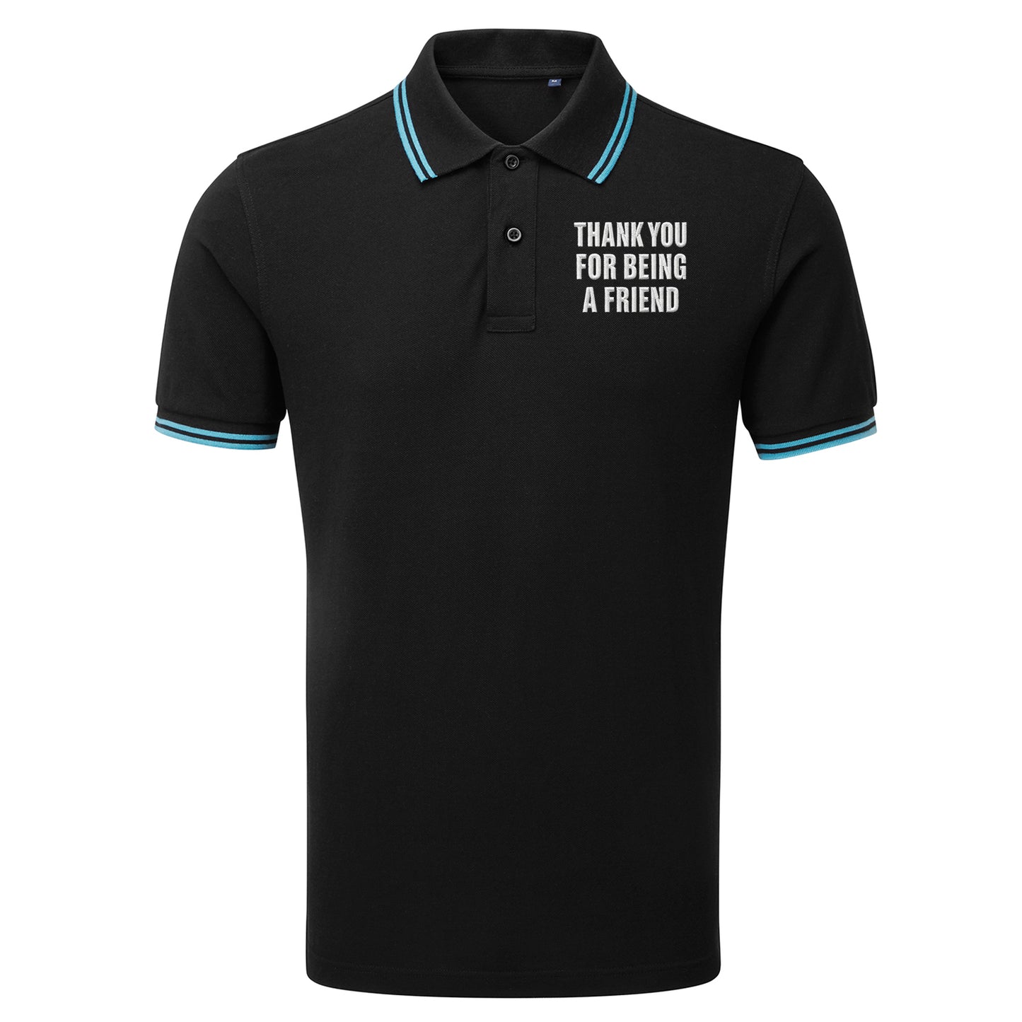 Thank You for Being a Friend Tipped Polo Shirt
