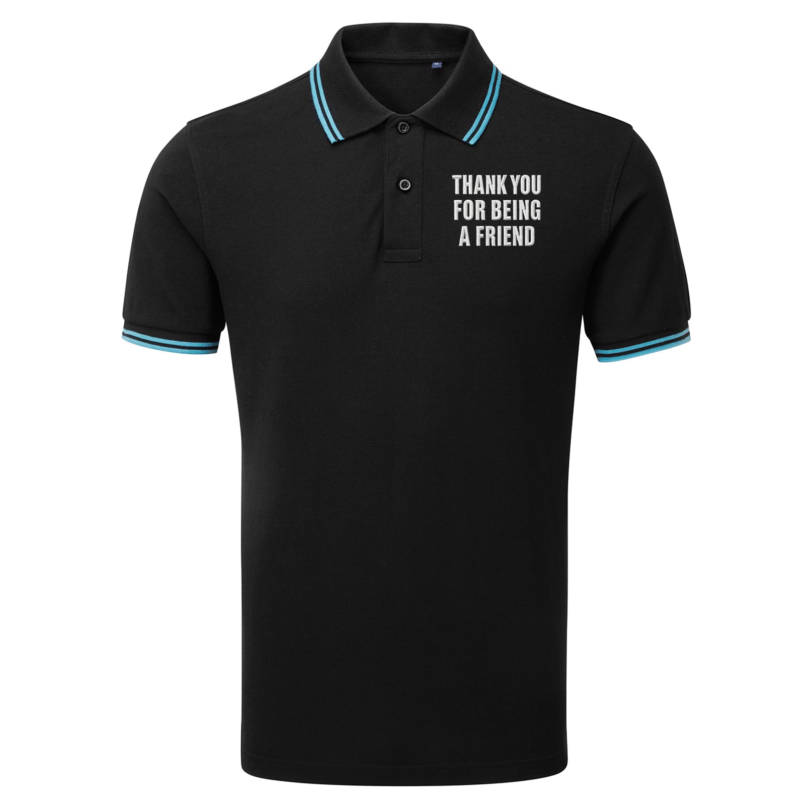 Thank You for Being a Friend Tipped Polo Shirt