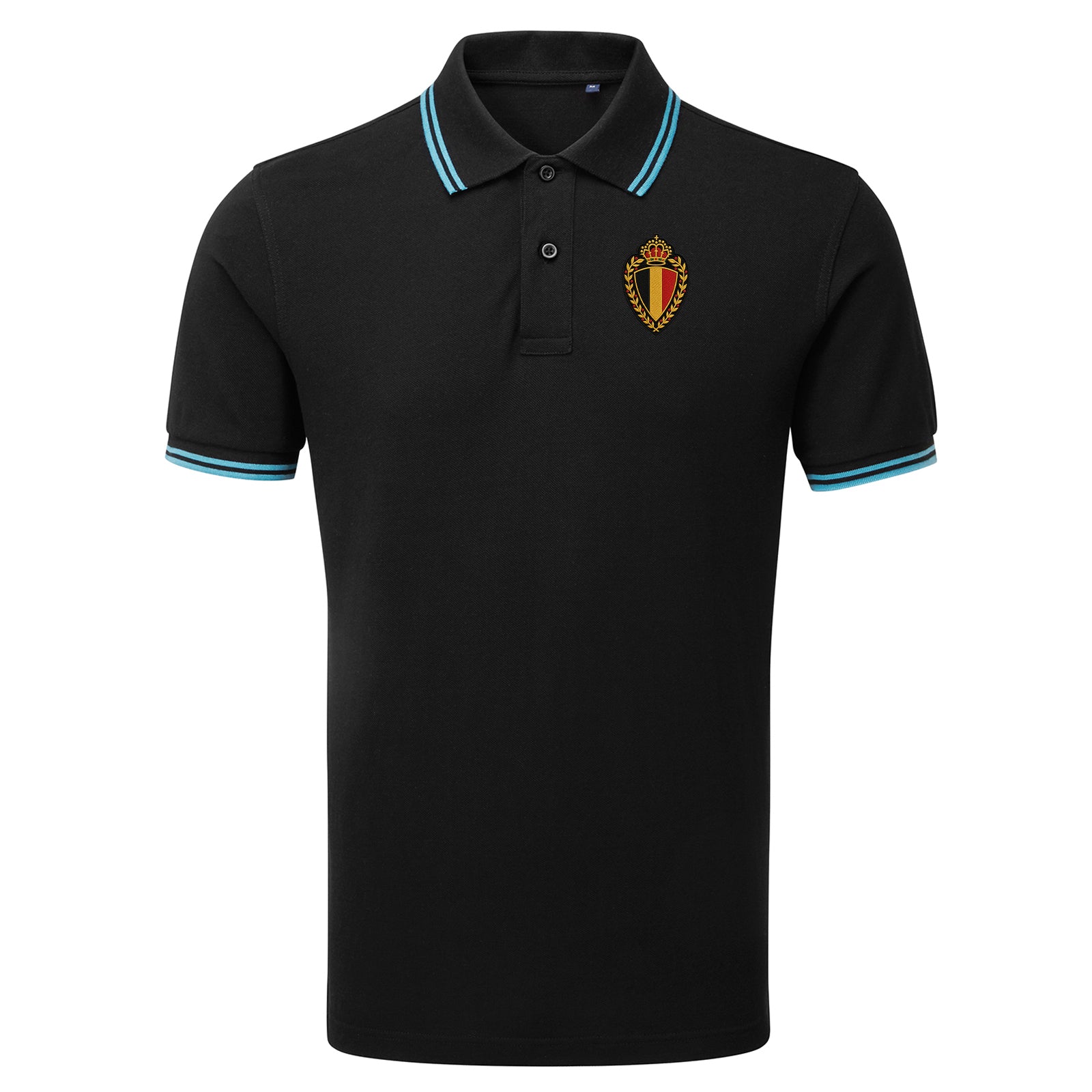 Classic Belgium Football Tipped Polo Shirt
