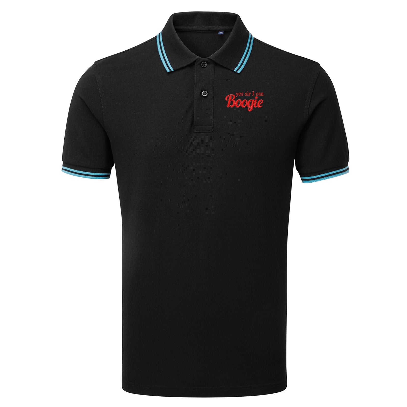Yes Sir I Can Boogie Retro 70s 80s Disco Dancing Tipped Polo Shirt