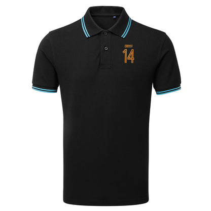Cruyff 14 Embroidered Tipped Polo Shirt
