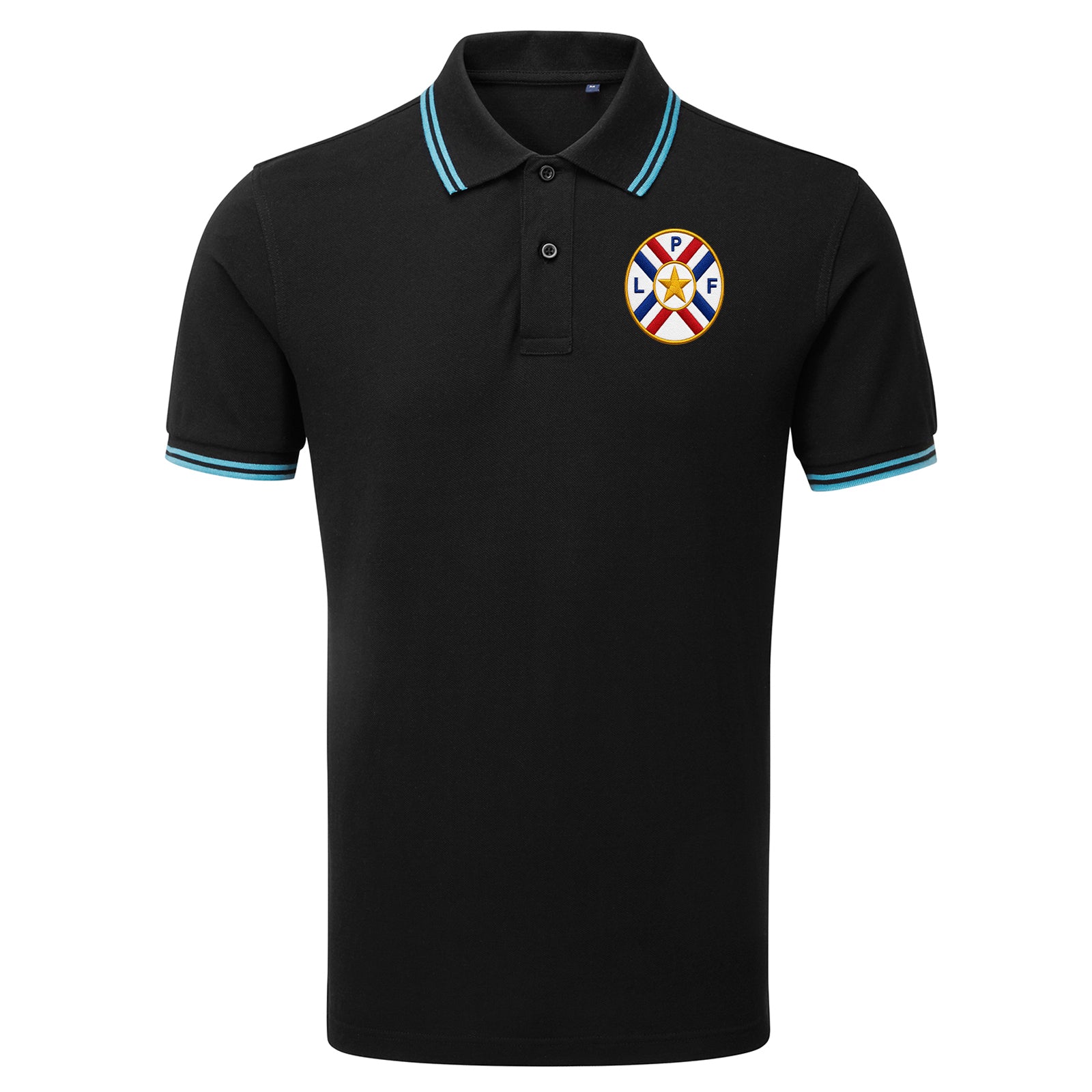 Classic Paraguay Football Tipped Polo Shirt