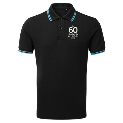 60th Birthday Tipped Polo Shirt