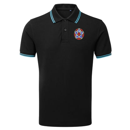 Retro Aldershot 1981 Embroidered Tipped Polo Shirt