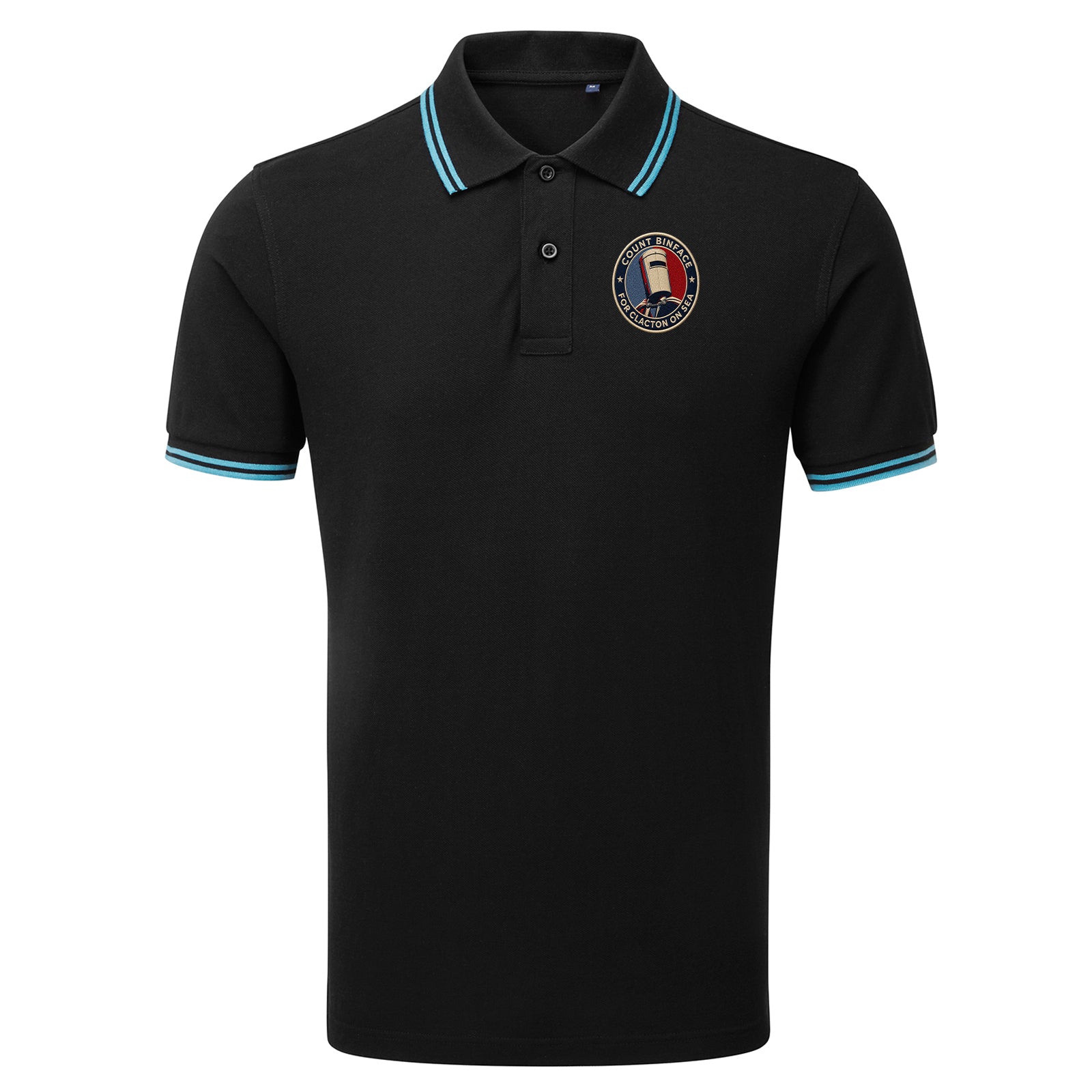 Count Binface Clacton Tipped Polo Shirt