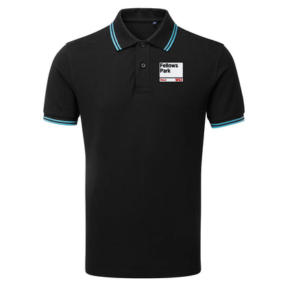 Retro Fellows Park Walsall Football Tipped Polo Shirt