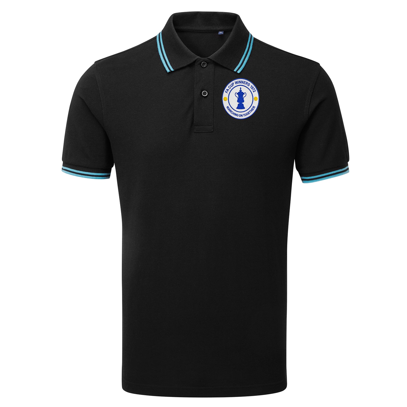 Old School Leeds United Tipped Polo Shirt 