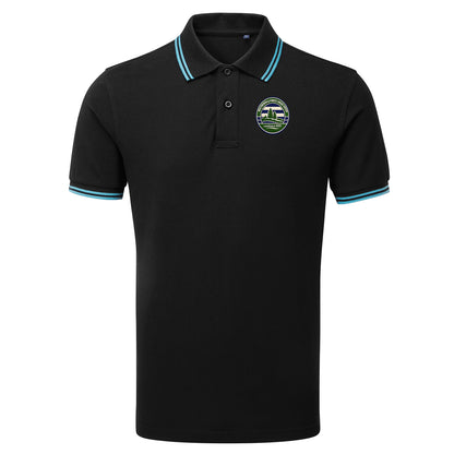 Retro Forest Green Rovers Tipped Polo Shirt